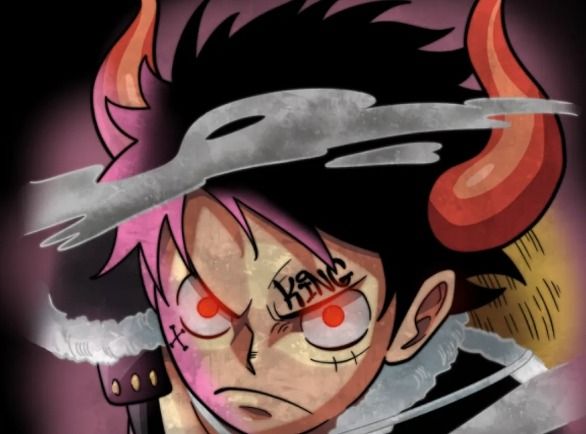Emperor Luffy tattoo flash design by Jade, Dallas